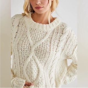 ISO FREE PEOPLE CUTTING EDGE CABLE SWEATER
